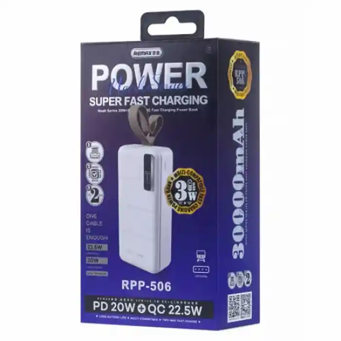 Remax RPP-506 Noah Series 30000mAh 20W+22.5W+PD+QC Fast Charging Power Bank